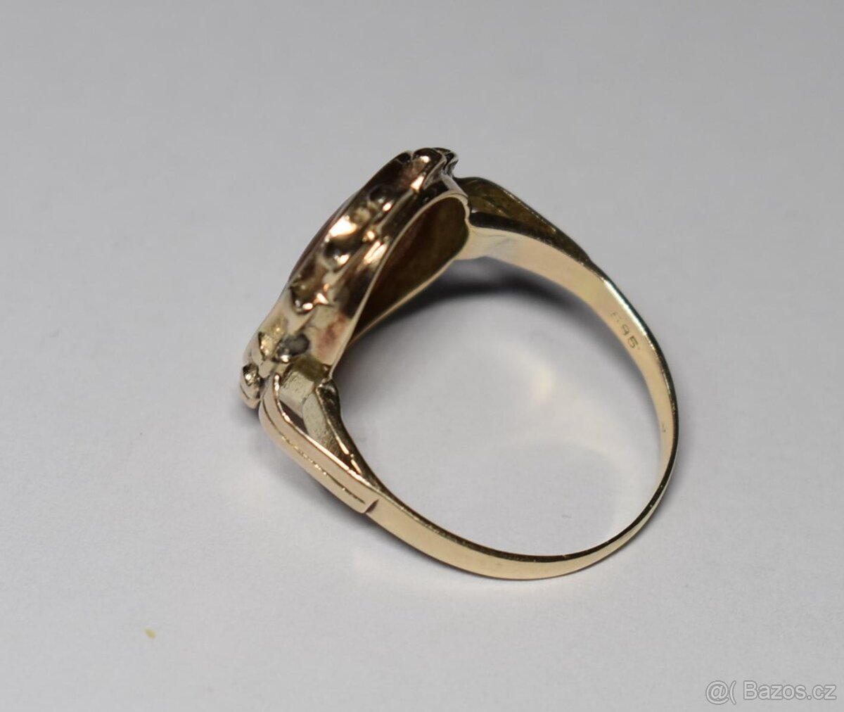 Starožitný zlatý dámský prsten - 3