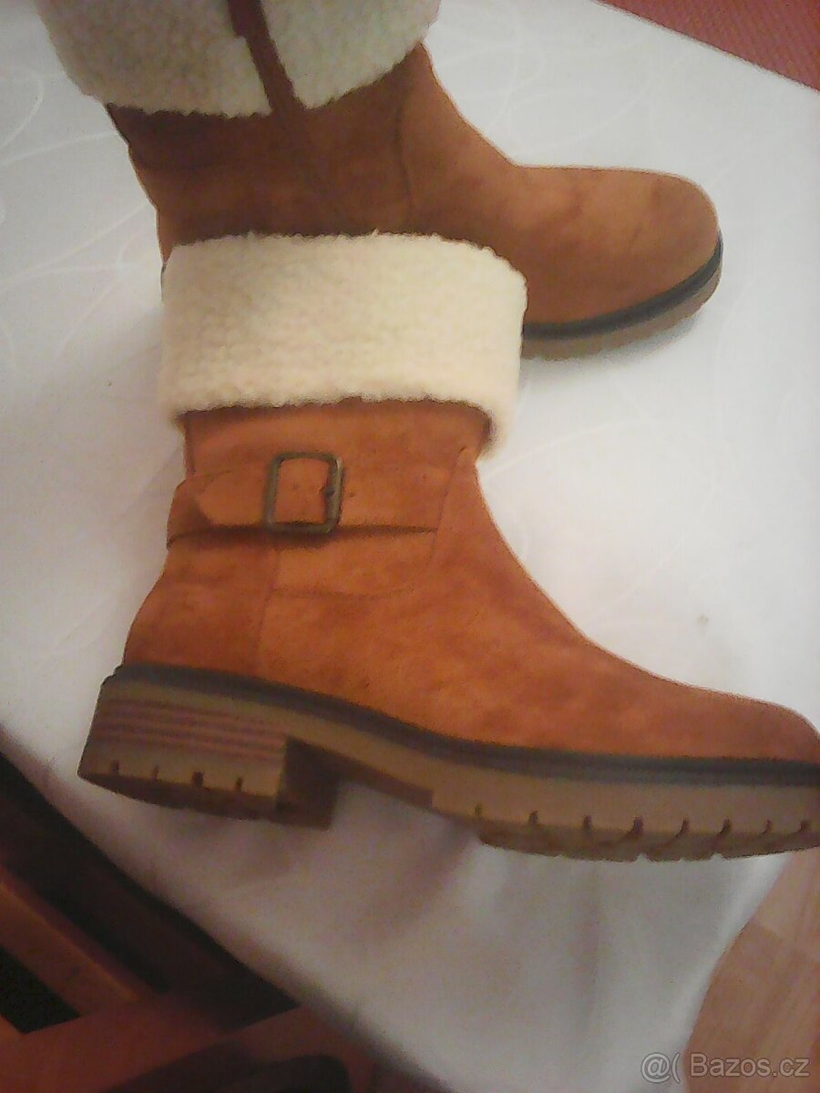 dámské zimní nové polokozačky - 3