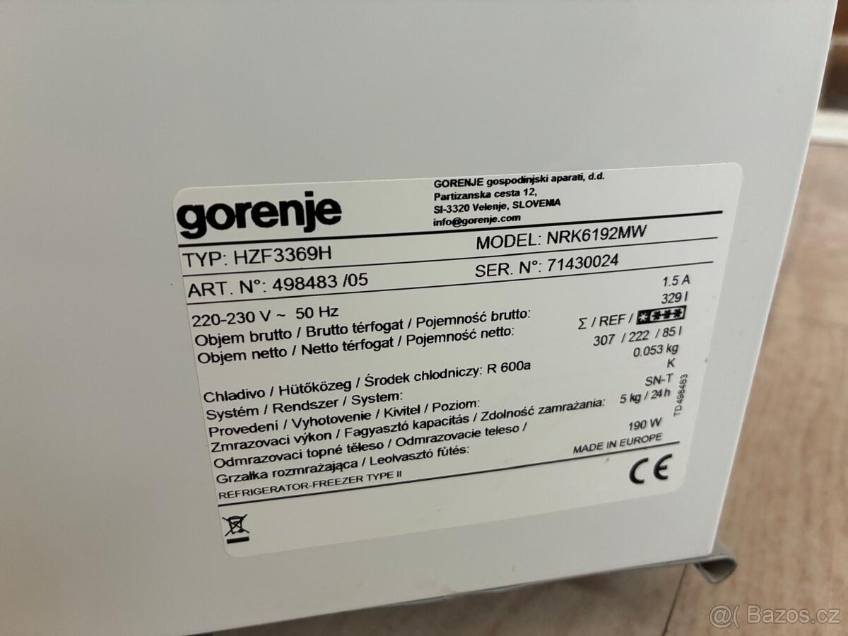 Lednice s mrazákem - GORENJE - 3