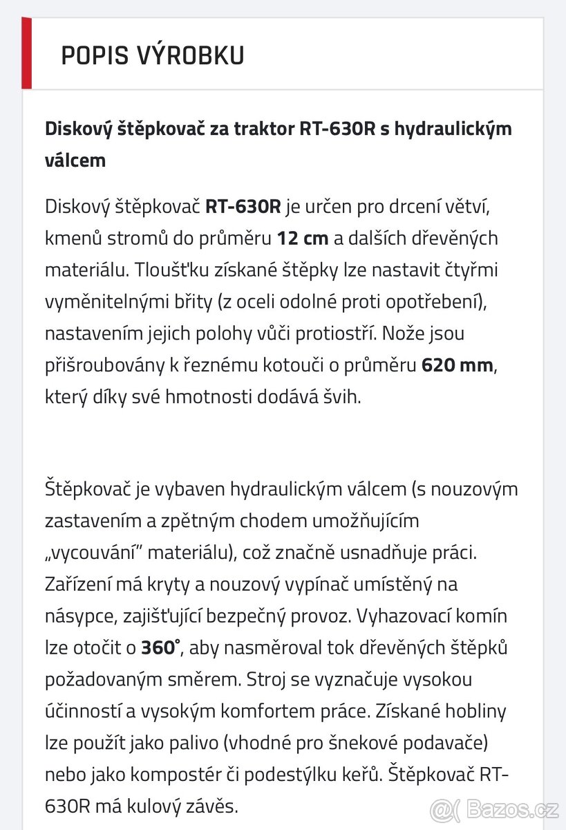 Štěpkovač za traktor (kardan) - 3