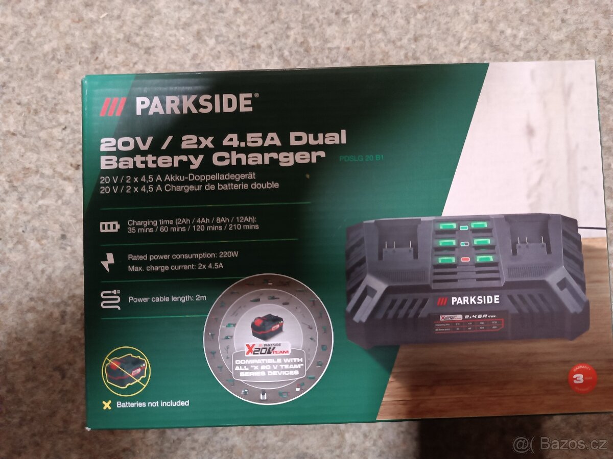 baterie Parkside 4Ah + duální rychlonabíječka - 3