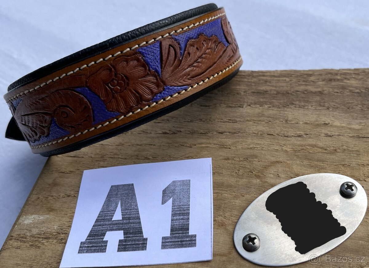 Kožený psí obojek MIX SLEVA - 3