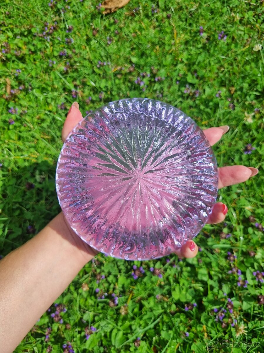 Skleněný starý popelník - 3