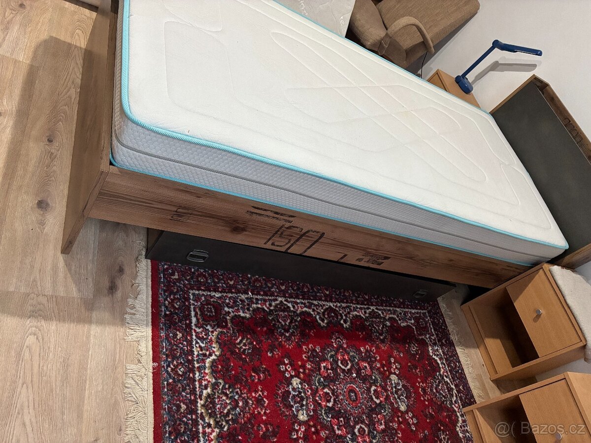 Postel FARGO - smrk canyon/šedá, 90x200 cm - 3