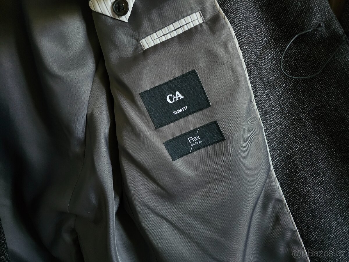 Pánský oblek C&A vel.50 (Slim fit) - NOVÝ - 3