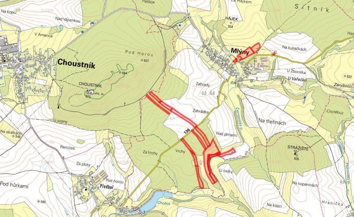 Zemědělská půda, prodej, Mlýny, Tábor - 3