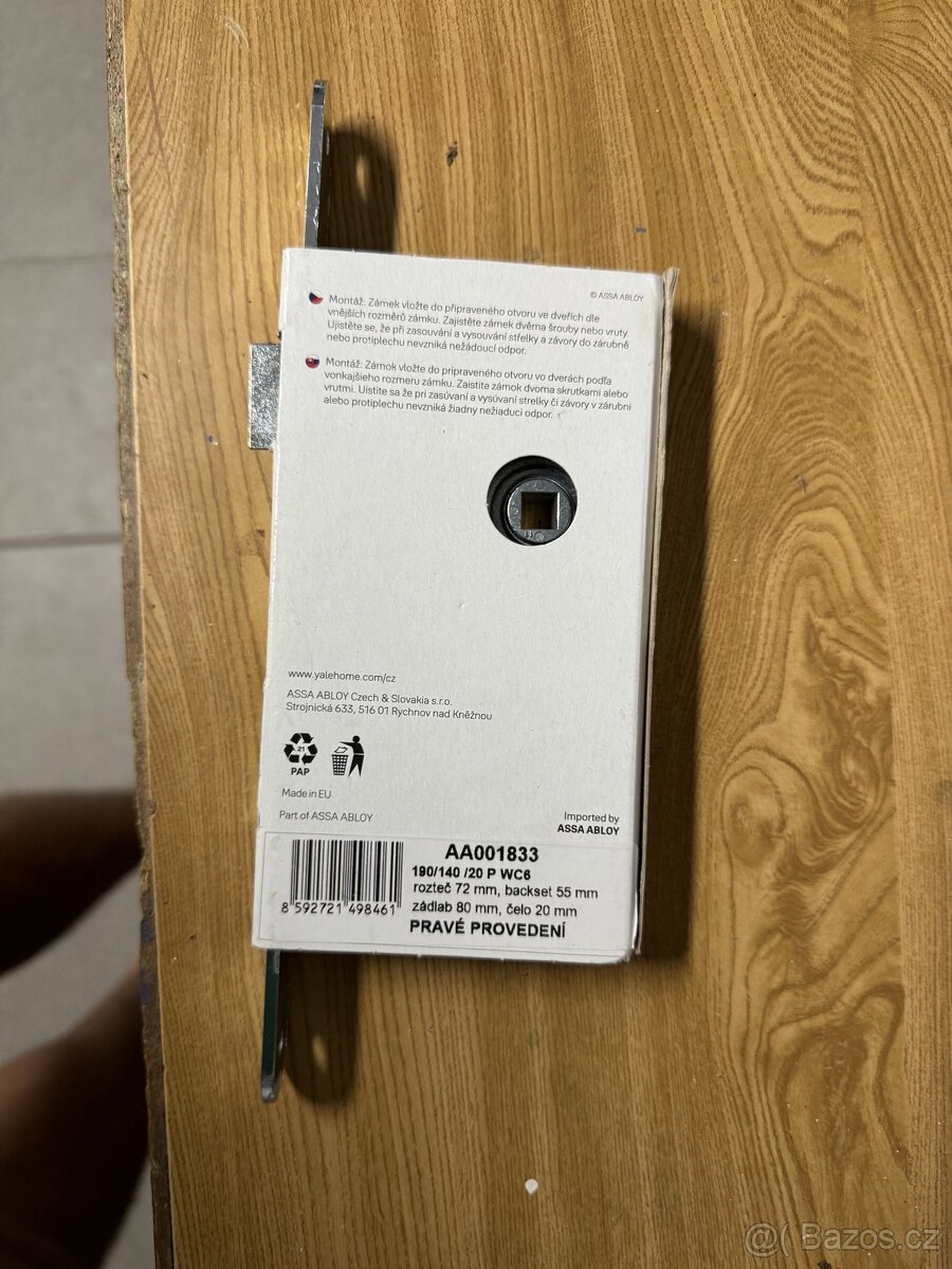 Zámek pro WC kování na pravé dveře - 3