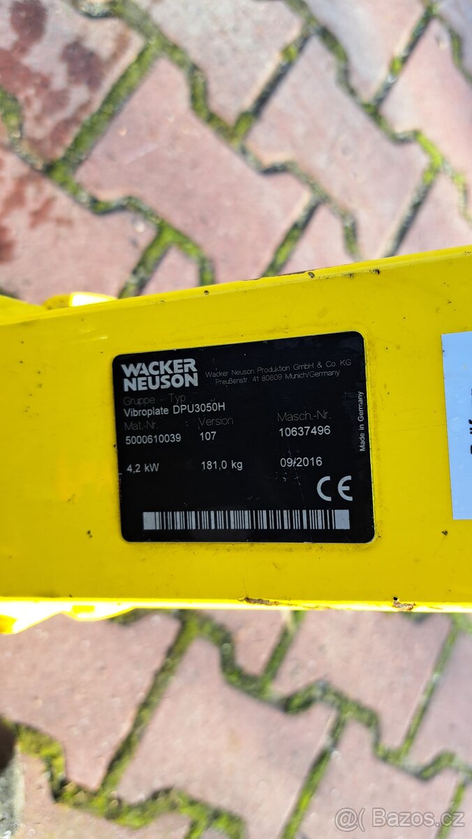 Vibracni deska Wacker Neuson DPU 3050, 2016 r.v., 181kg - 3