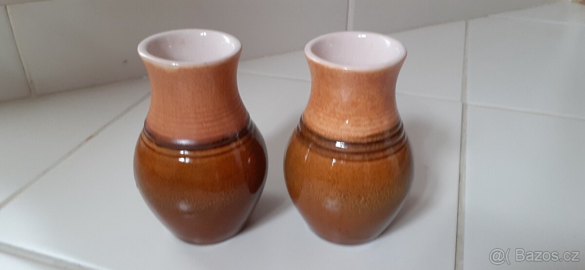 keramické vázičky - 2 kusy - 3