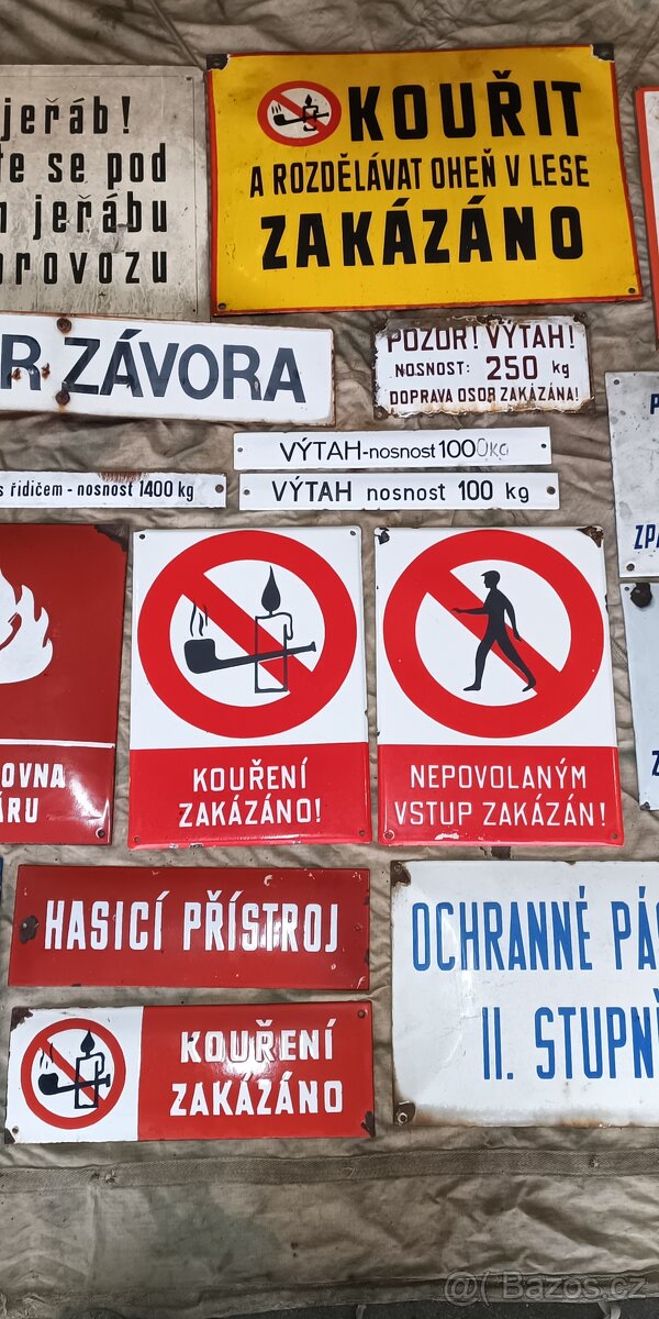 SET smaltované cedule originál - 3