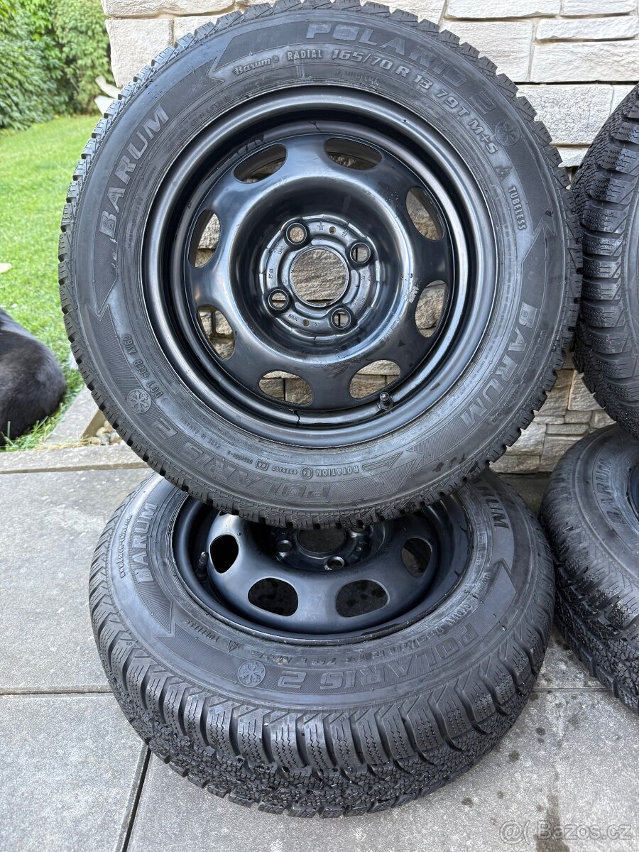 Prodám plechová kola se zimními pneumatikami - 3