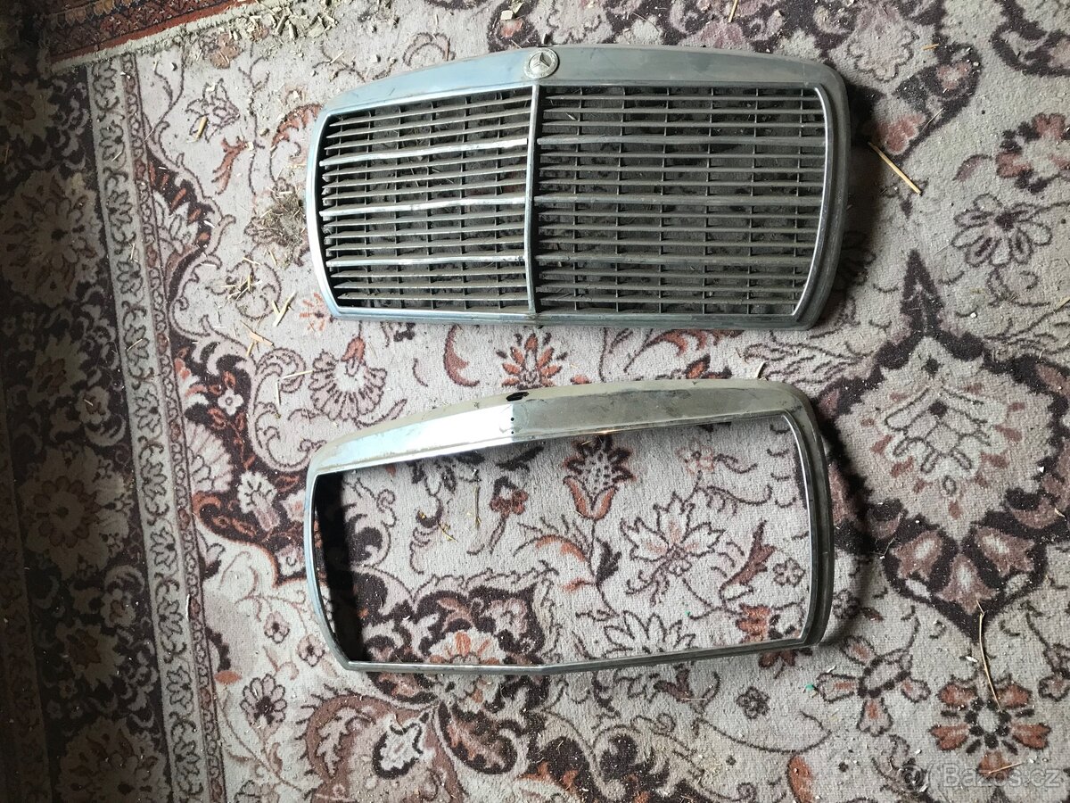 Mercedes Benz maska 123-piano, přední mřížka,blinkry - 3