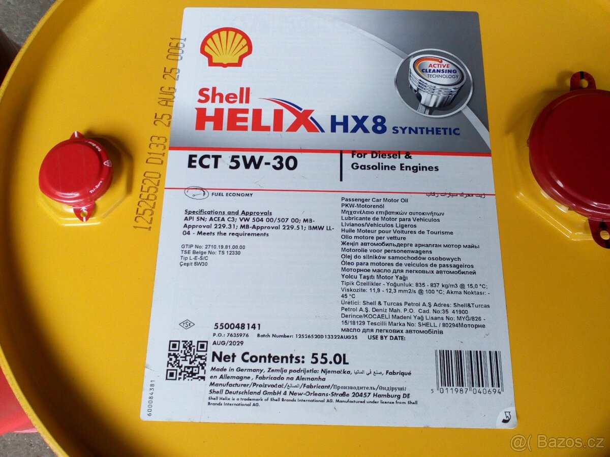 motorový olej SHELL helix HX8 ECT 5w30 - 3