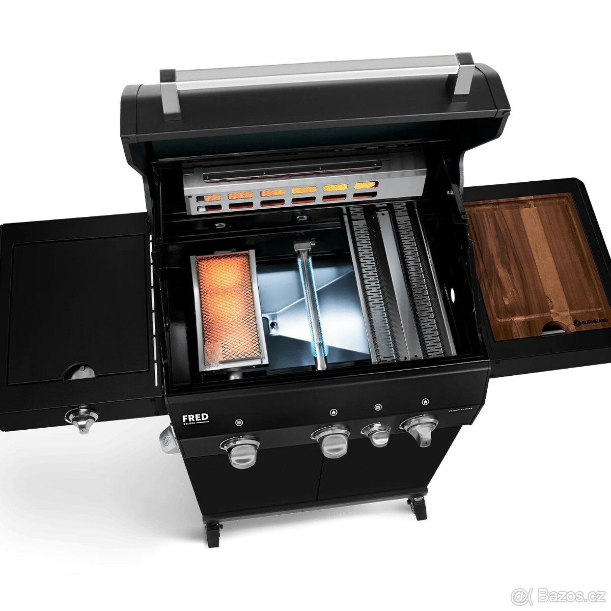 Gril Plynový Burnhard Fred Deluxe (black),infra, mod 2023 - 3