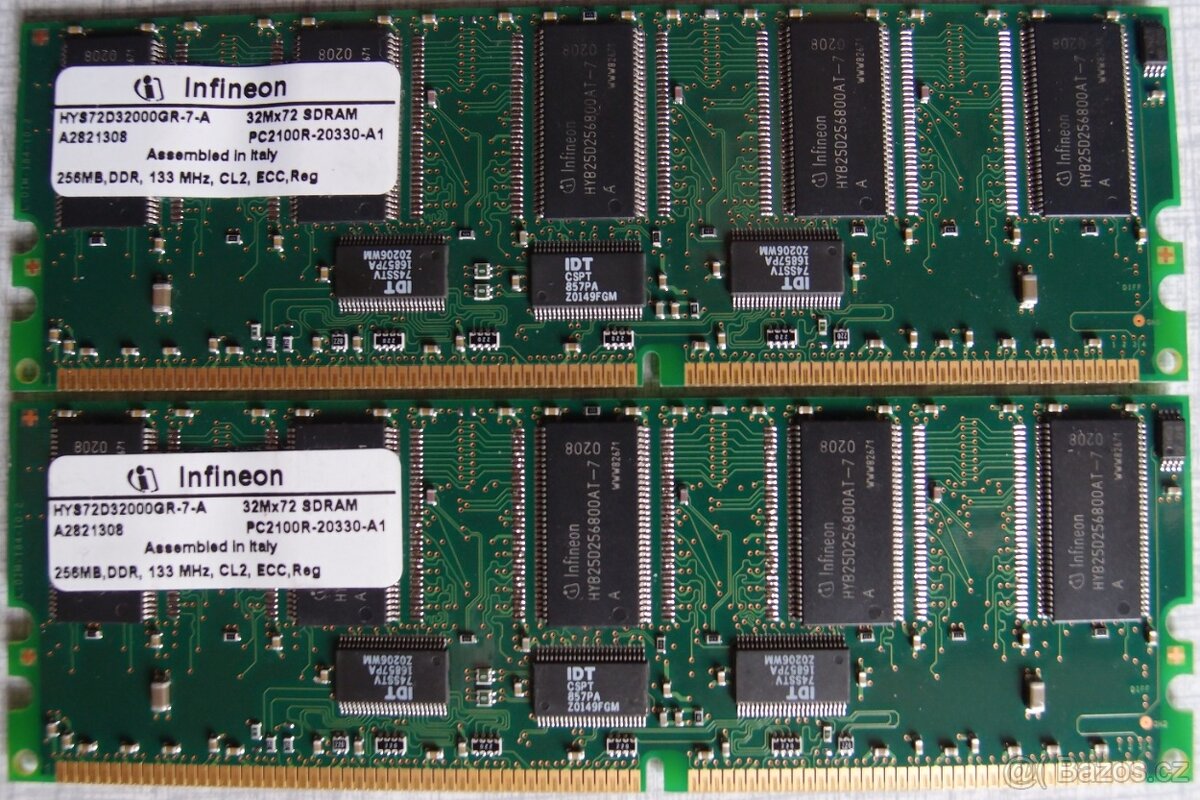 Paměti RAM pro desktop DDR1 - 3