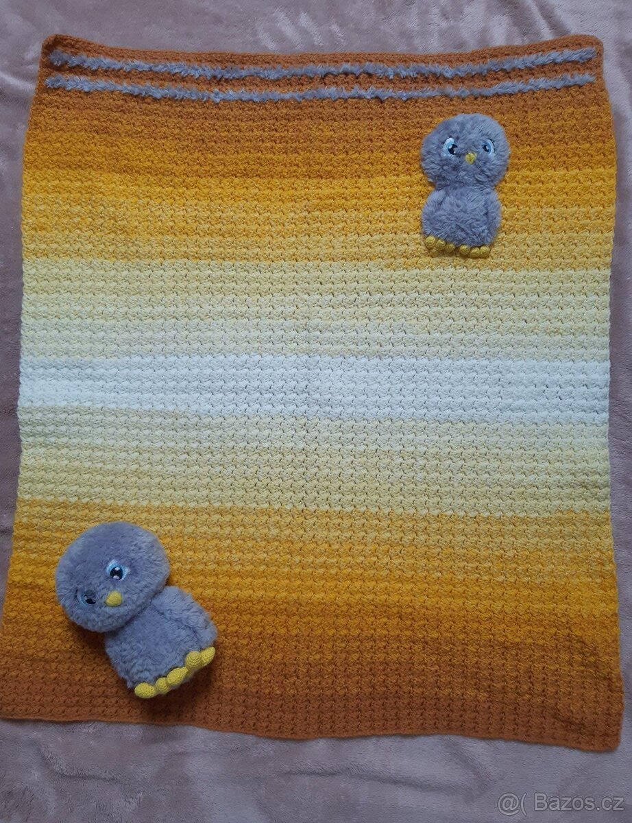 Zimní deka se sovičkou + plyšák - 3