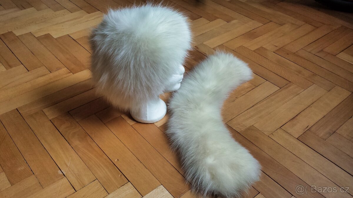 Čepice a límec z polární lišky - 3