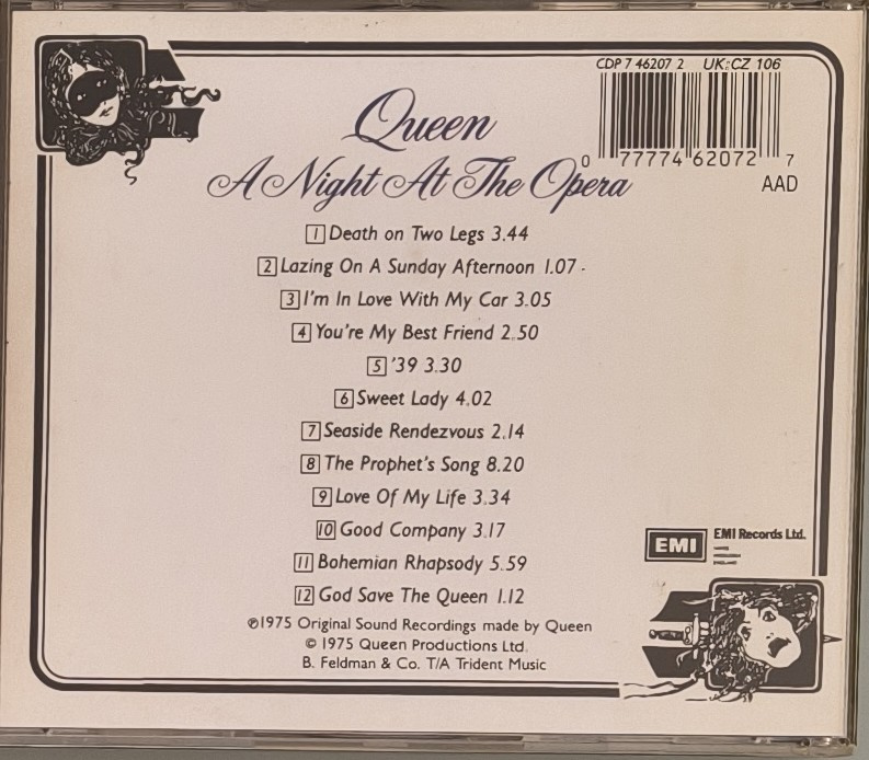 CD Queen: A Night At The Opera - 3