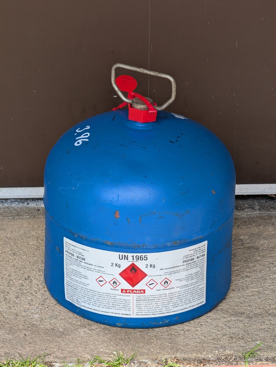Plná propan-butanová PB láhev 2 kg - 3