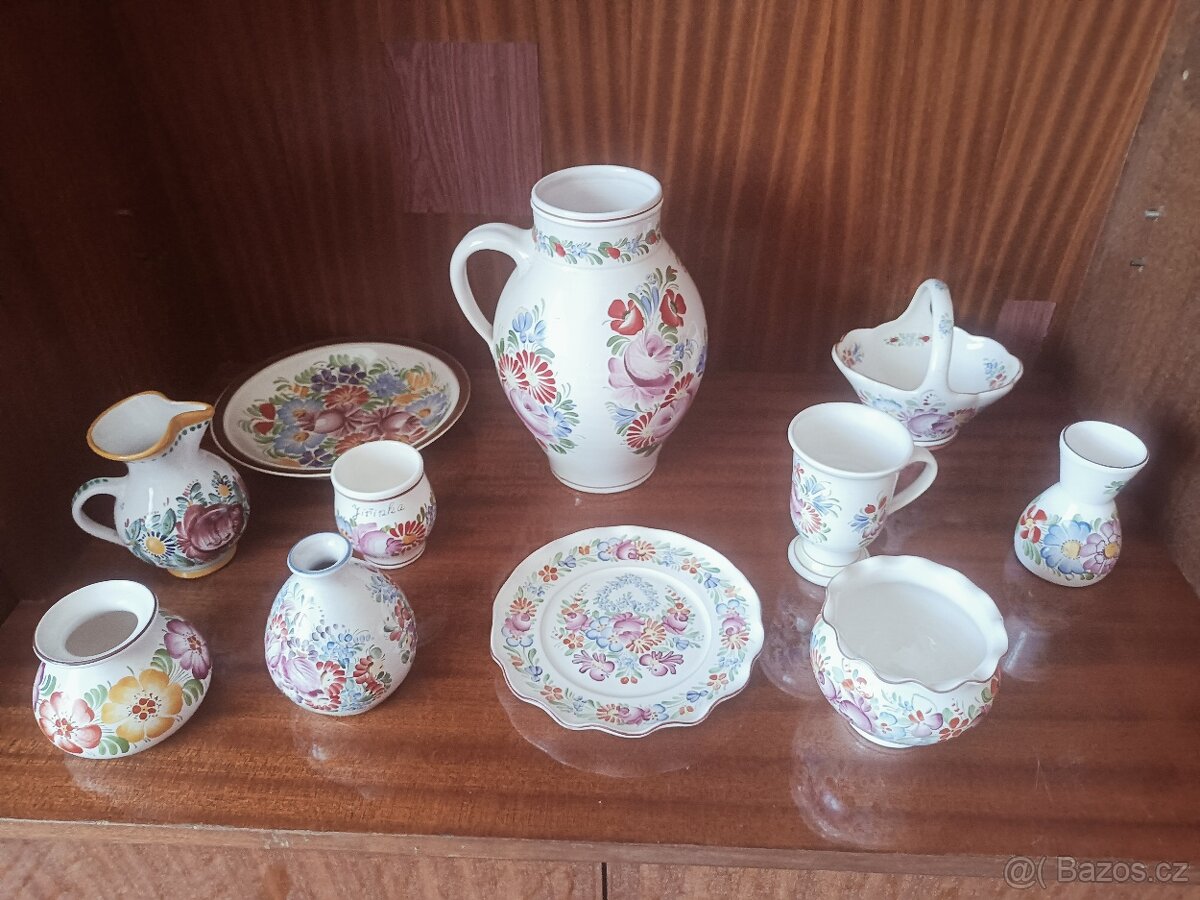 Chodská keramika bílá a černá po babičce - 3