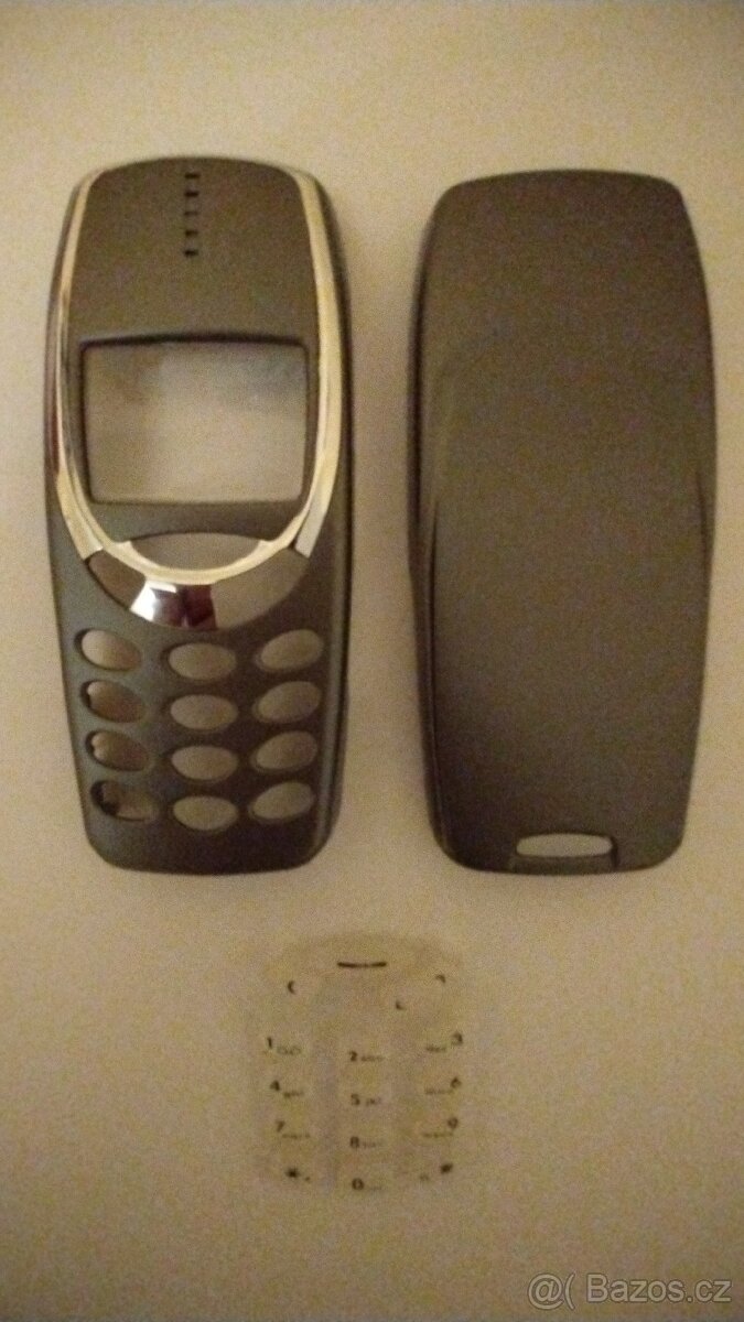 📱 KRYT NOKIA 3310, 3330📱 SILVER ⭐ TLAČÍTKA ⭐ - 3