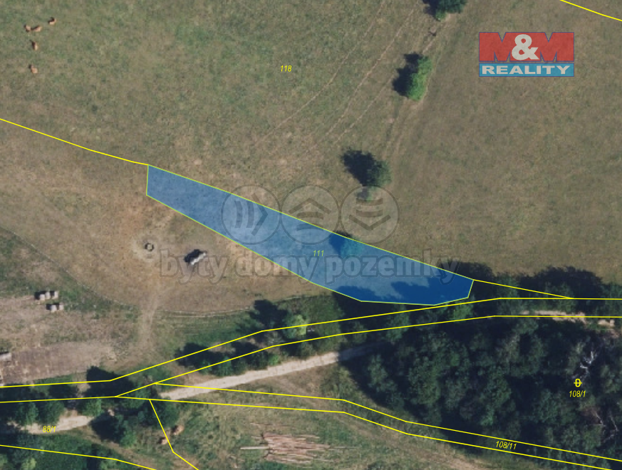 Prodej pole, 1014 m², Unerázka - 3