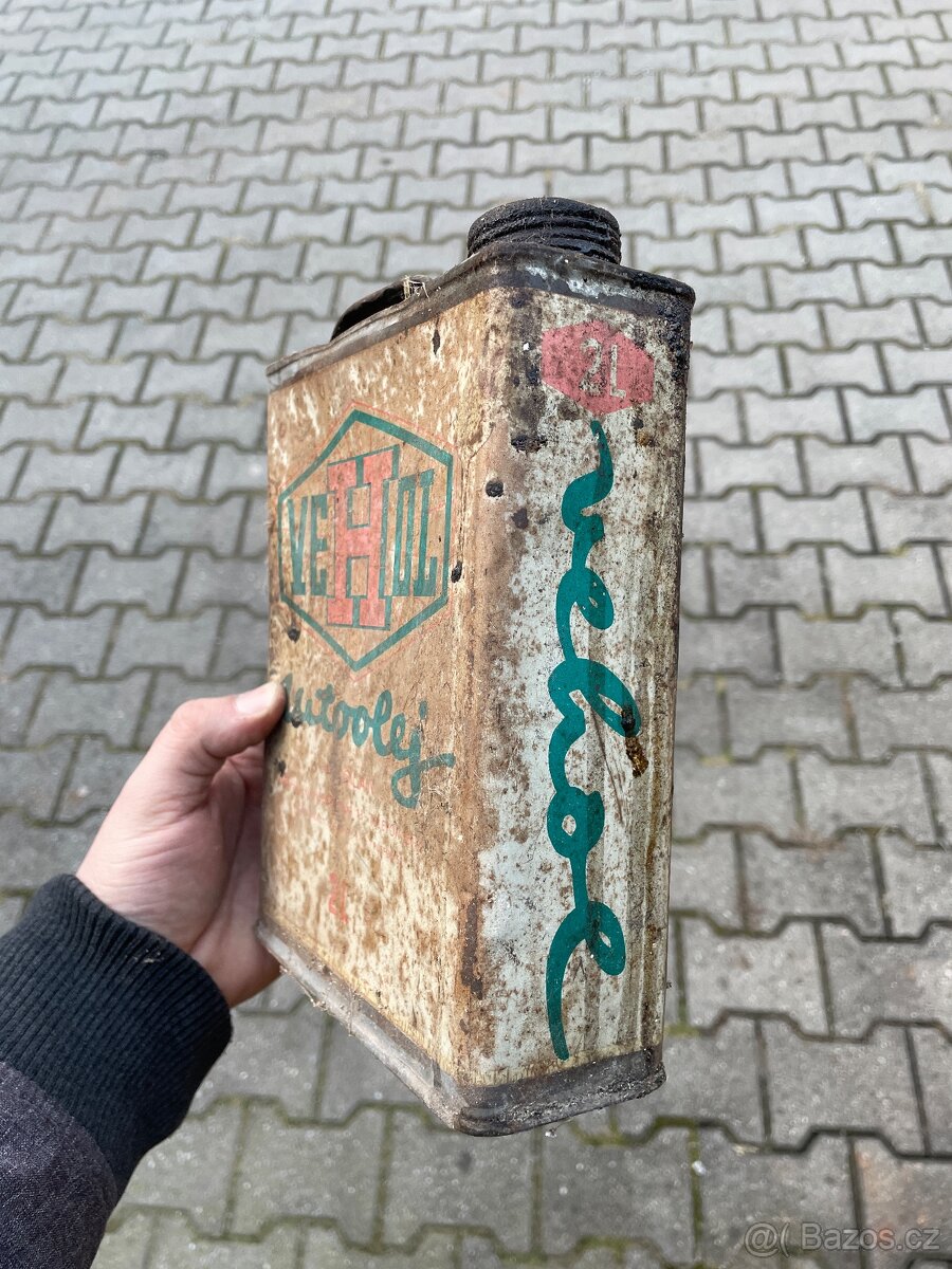 Prodám starou plechovku od oleje VEHOL - 3