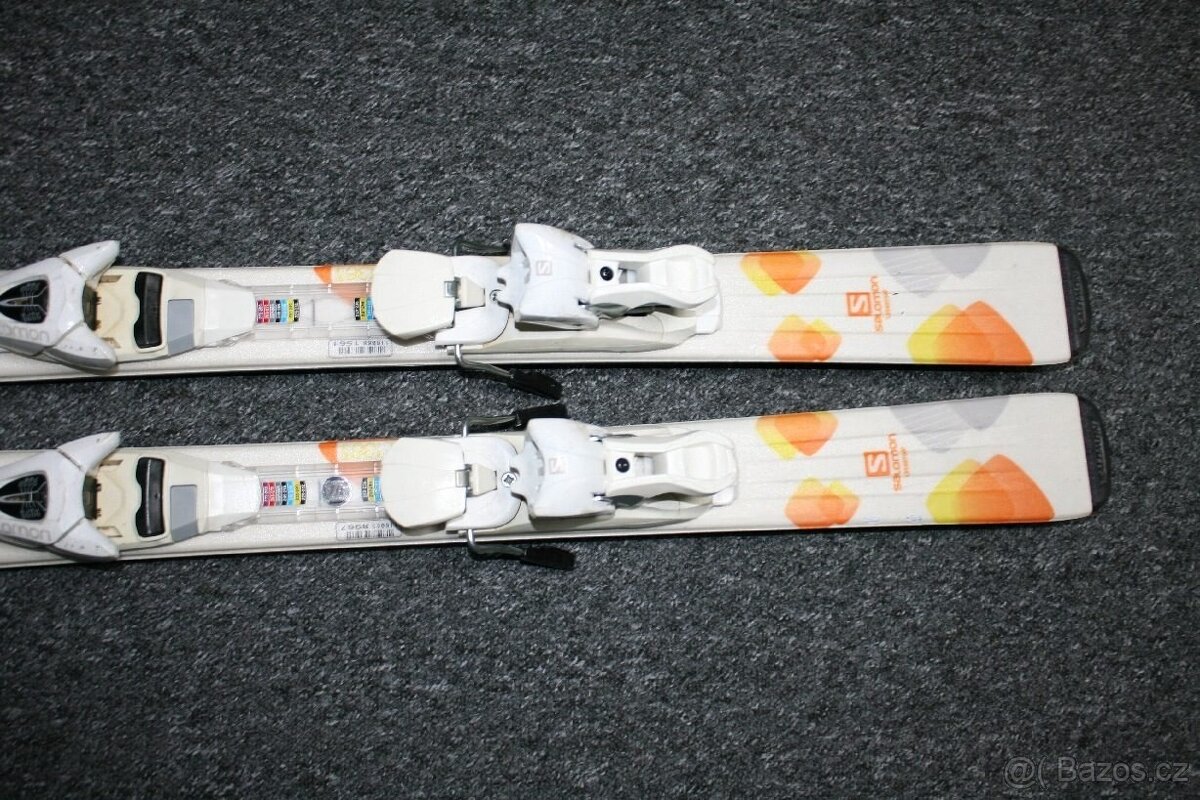 dámske , dievcenské lyže Salomon sun drevene jadro 136 cm - 3