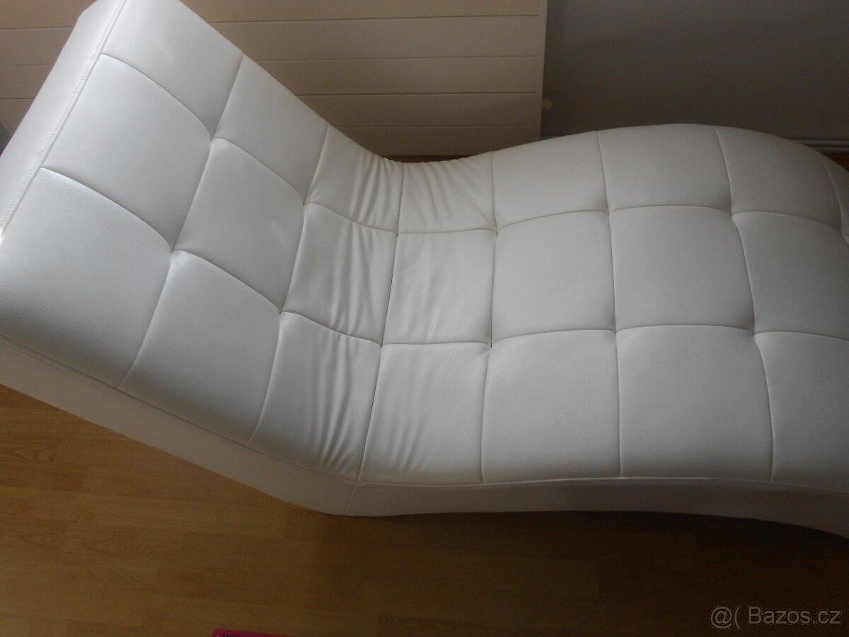 Křeslo - pololehátko - bílé. - 3