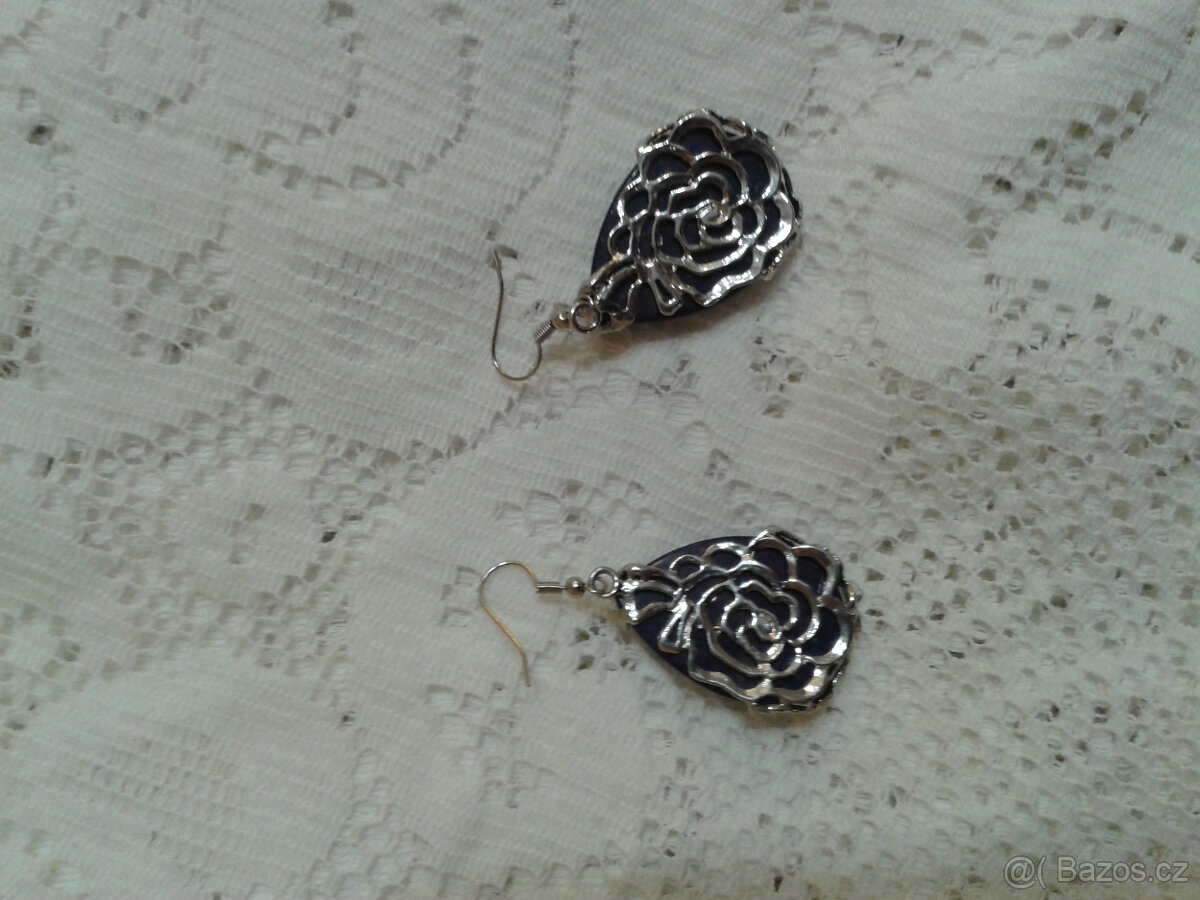 stříbrné náušnice lapis lazuli - 3