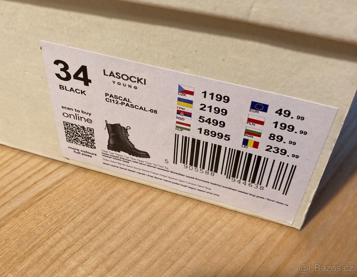 Lasocki Young Pascal Black vel. 34 - 3