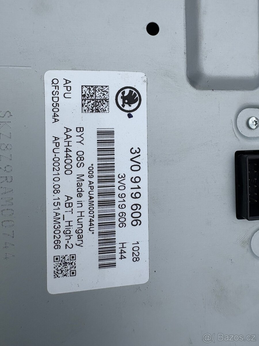 Rádio+jednotka MIB2 3v0919606+3V0035020A - 3