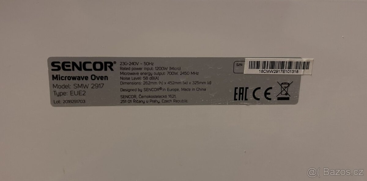 Mikrovlnná trouba SENCOR - 3