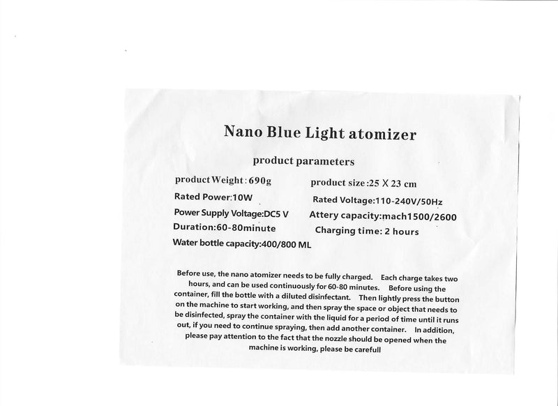 Dezinfekce AKU Rozprašovač Atomizer II UV - 3