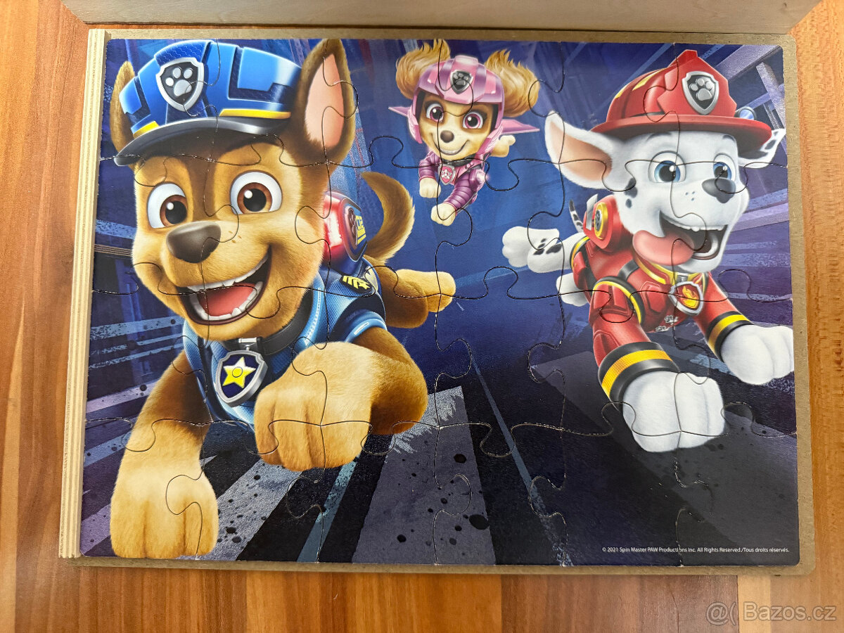 Dřevěné puzzle Tlapková patrola 3x24 dílků - 3