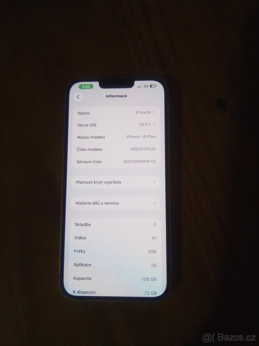 Prodám iPhone 14 Plus jemné fialová - 3