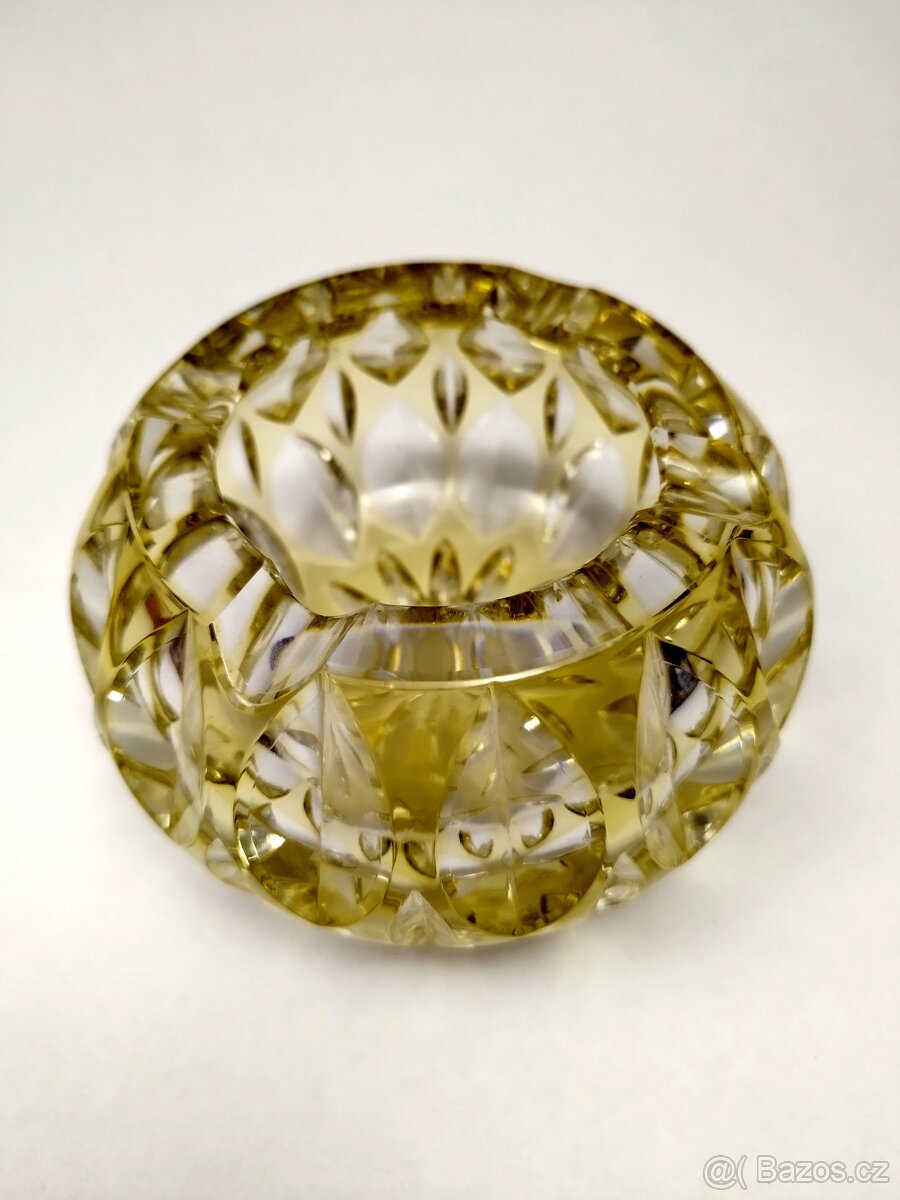 Popelník broušený citrínový - 3