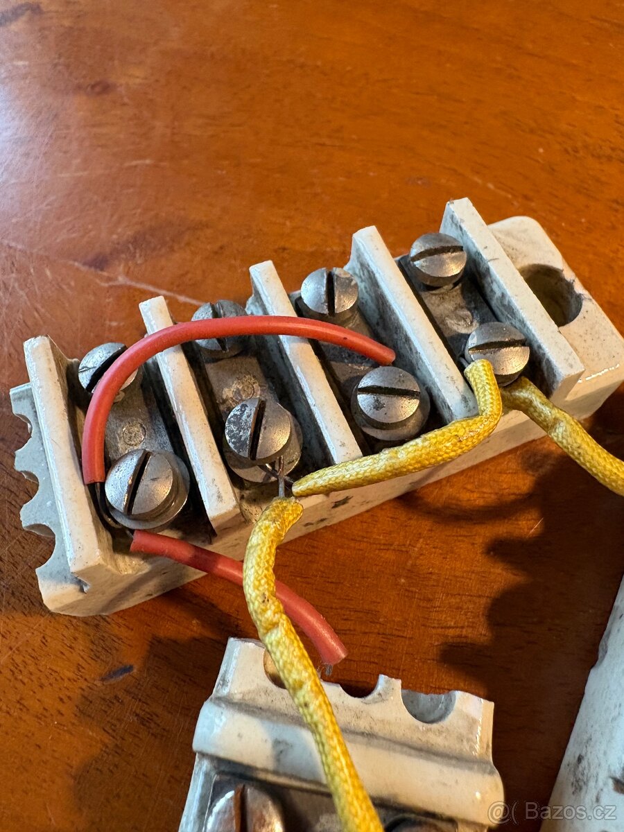 Keramické retro svorkovnice / lustr svorky - 3