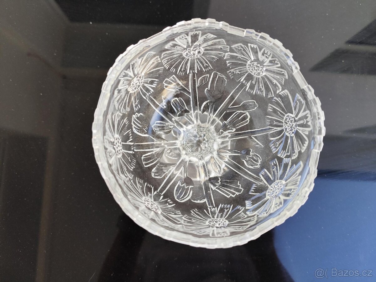 SKLENĚNÝ POHÁR se vzorem KVĚTIN - 3