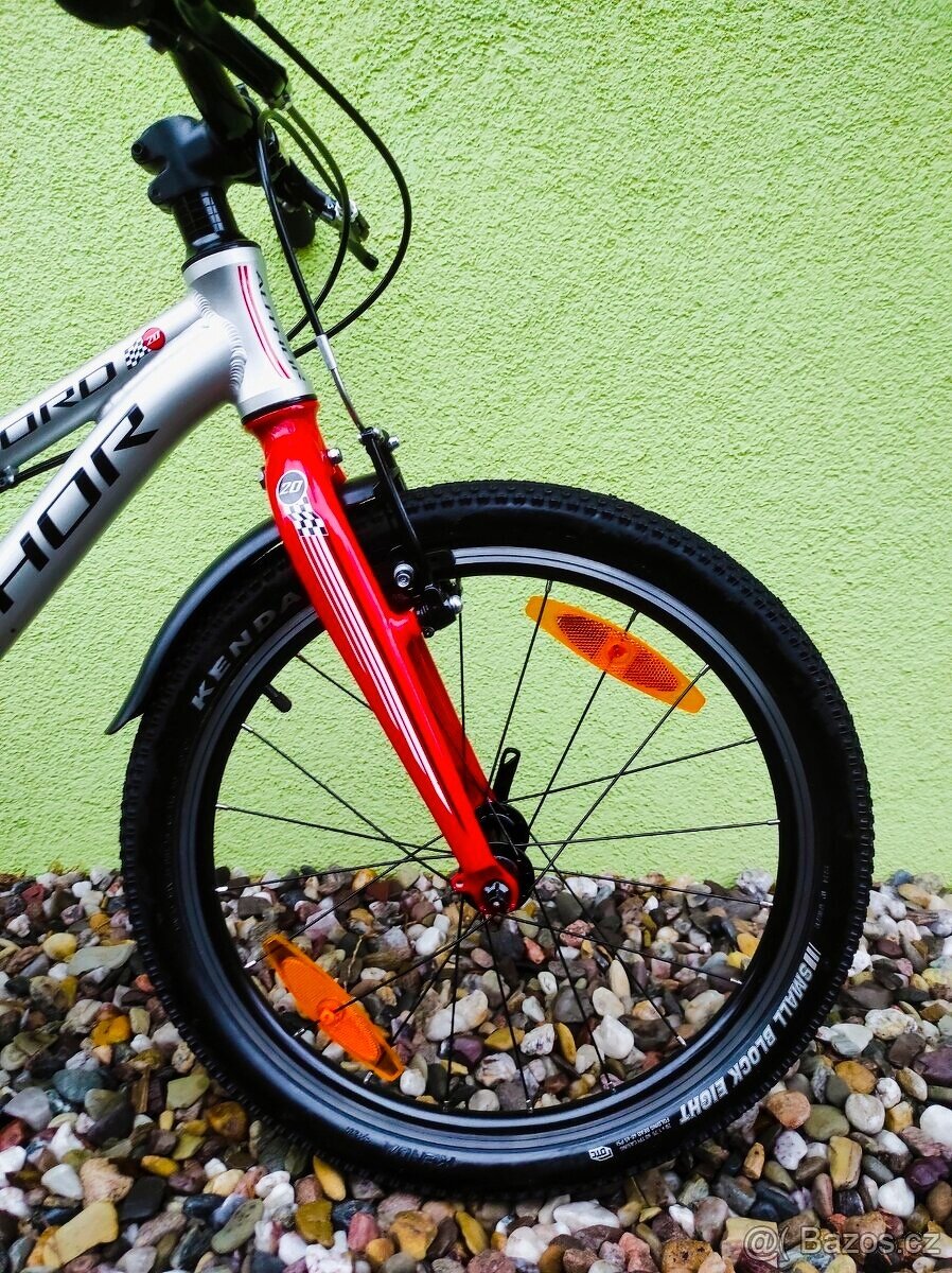 Značkové kolo Author Record 20" (stříbrná/červená) - 3