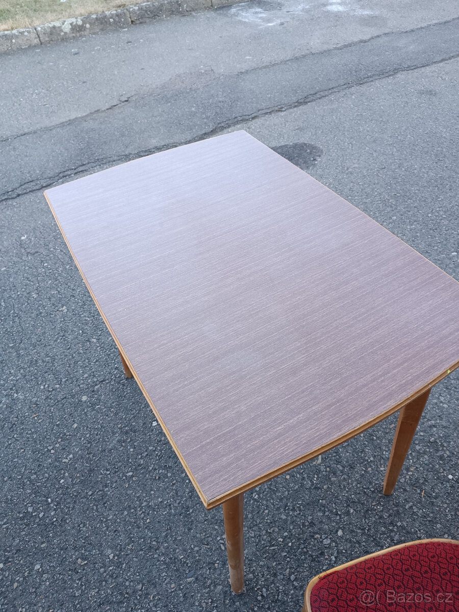 Retro jídelní stůl + 2ks židle - 3