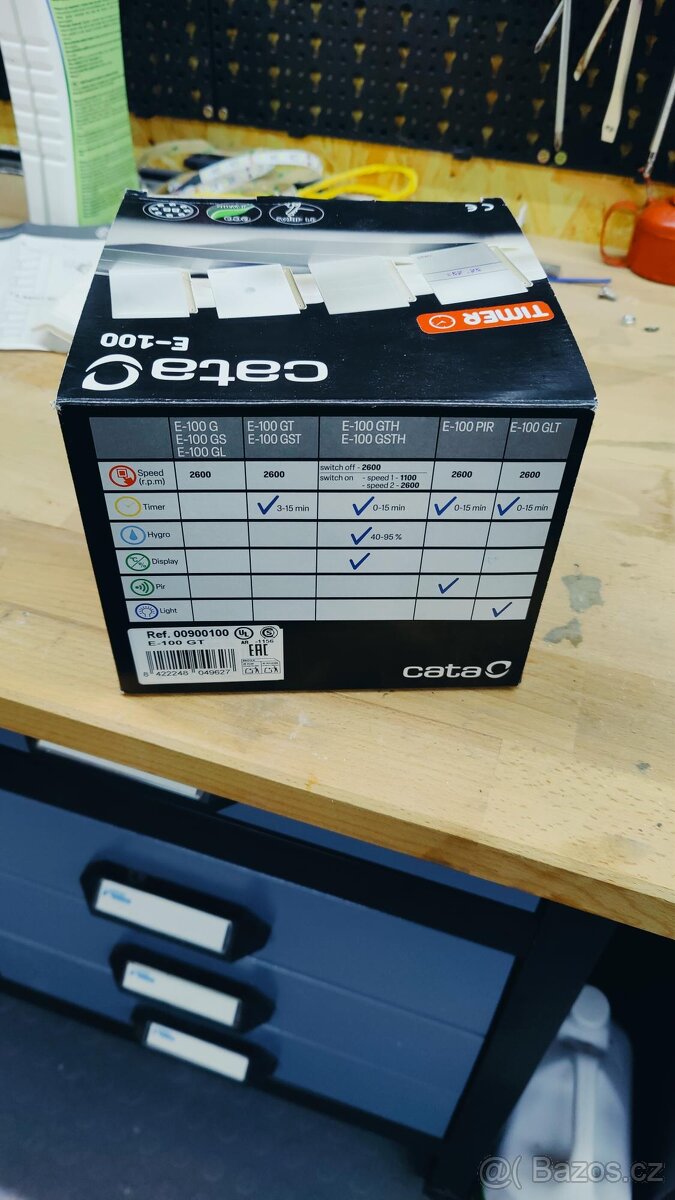 Nový koupelnový ventilátor CATA E100GT s časovačem - 3