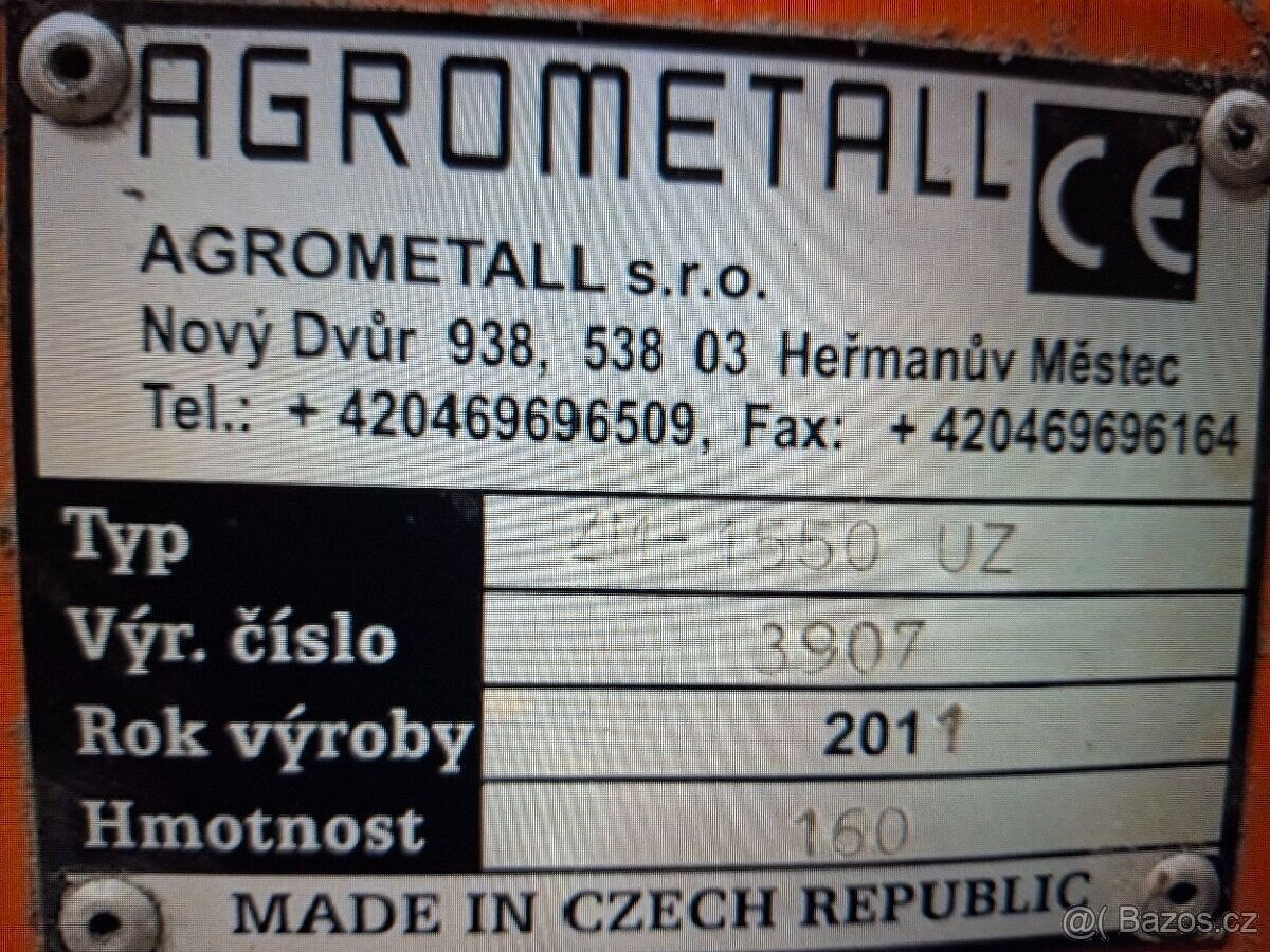 Zametací kartáč Agrometall ZM-1550 UZ - 3