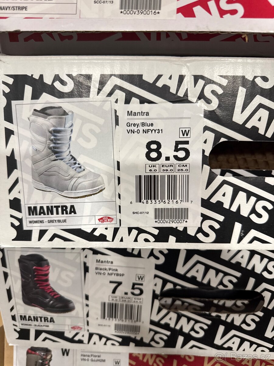 Nové Snowboardové boty Vans Mantra, grey/blue eur 39 - 3