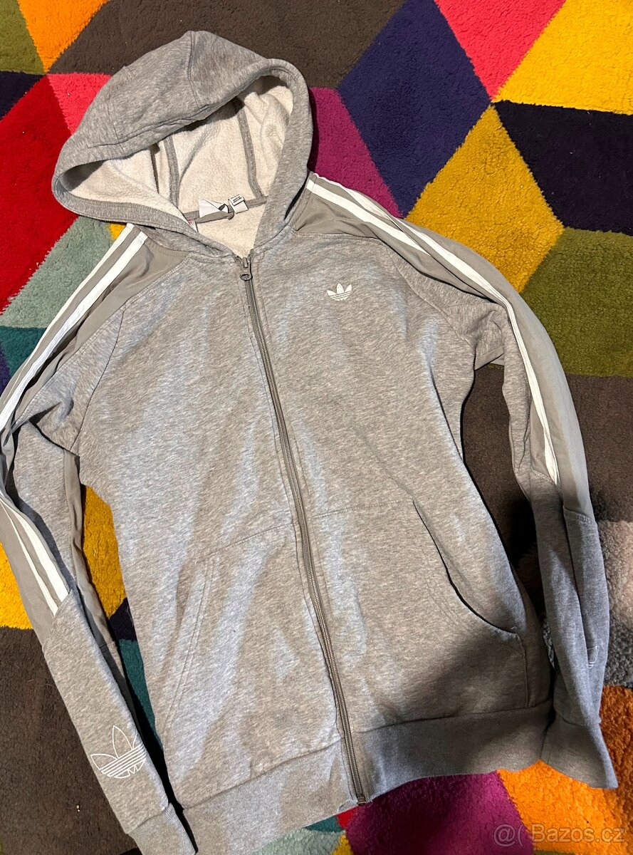 ADIDAS BAVLNĚNÁ STYLOVÁ MIKINA -VEL 175( M-L) - 3