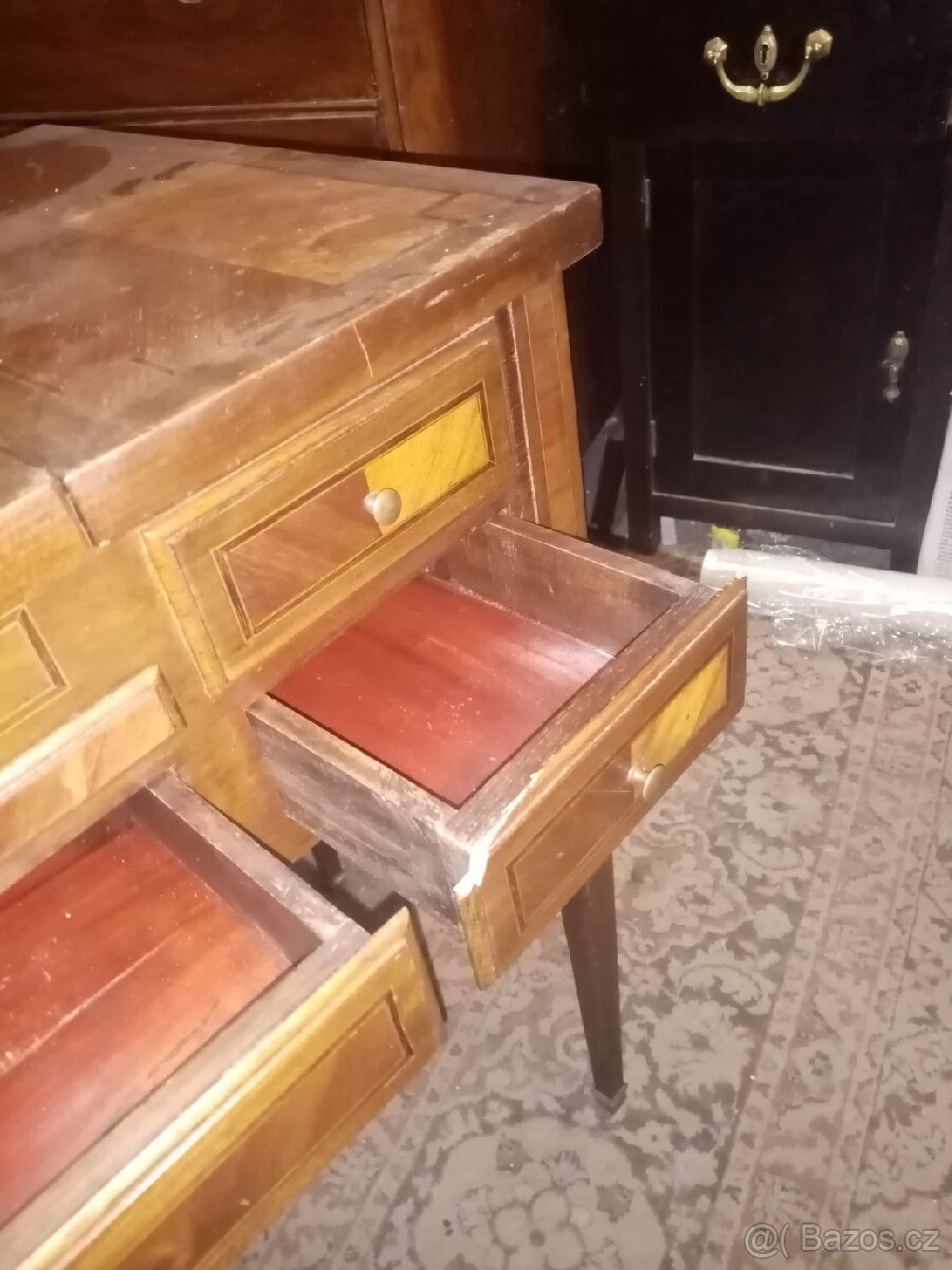 Starožitná toaletka dýhovaná mahagon - 3