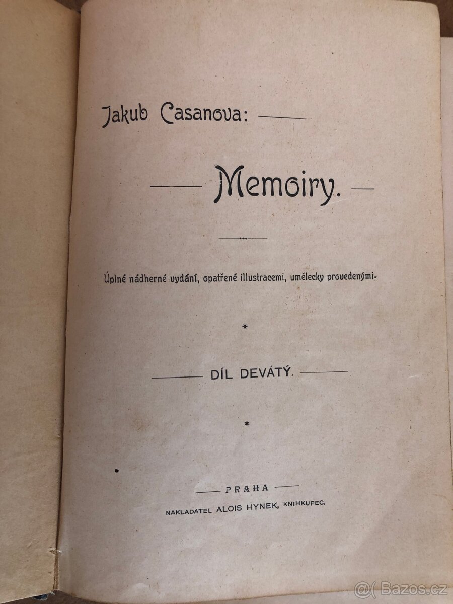 Casanova: Memoiry, svazky 1 - 8 - 3