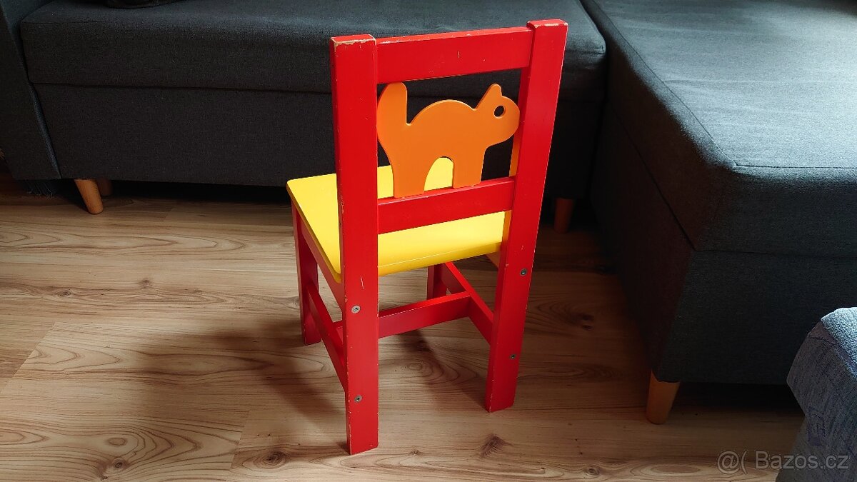 Dětská židle IKEA dřevěná, stabilní - 3