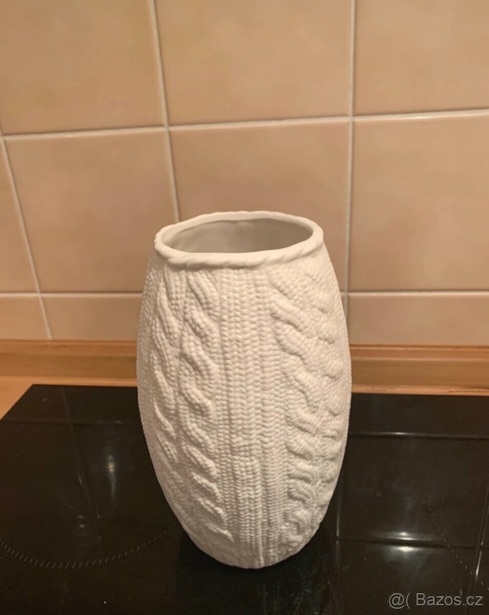 Keramický set, váza,kytka, tác a svícen - 3