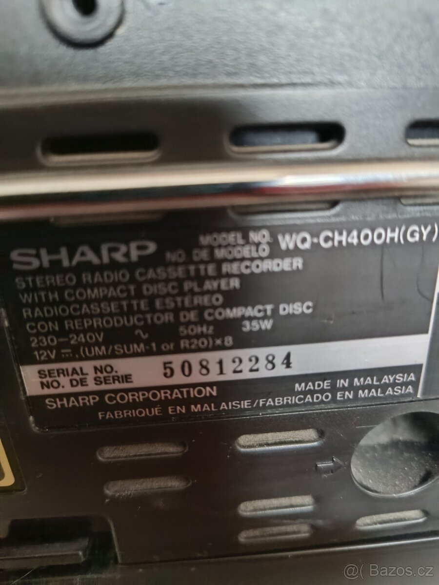 Prodám velký radiomagnetofonů Sharp - 3